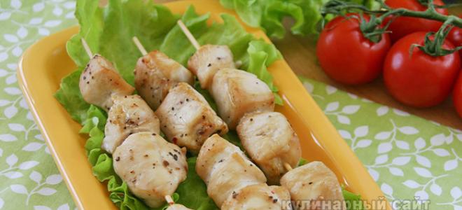 Chicken kebab recipe in the oven